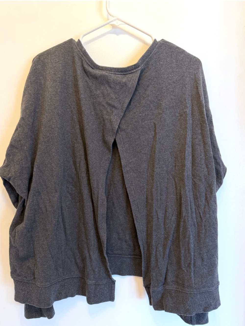 Pact Organic Cotton Airplane Crossover Sweatshirt Gray Charcoal Xlarge